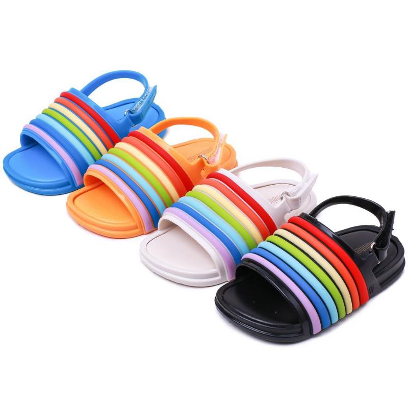 New children's sandals rainbow strip princess beach non-slip jelly children's sandals baby comfortable soft cute, Black
New children's sandals rainbow strip princess beach non-slip jelly children's sandals baby comfortable soft cute, Black