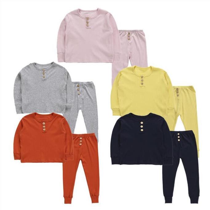 Kids Pajamas Solid Color Button Sleepwear Child Long Sleeve Elastic Sleepsuit Summer Autumn Home Sleepwear Suit Baby Clothing Sets C1528, Mixed colors;random delivery
Kids Pajamas Solid Color Button Sleepwear Child Long Sleeve Elastic Sleepsuit Summer Autumn Home Sleepwear Suit Baby Clothing Sets C1528, Mixed colors;random delivery