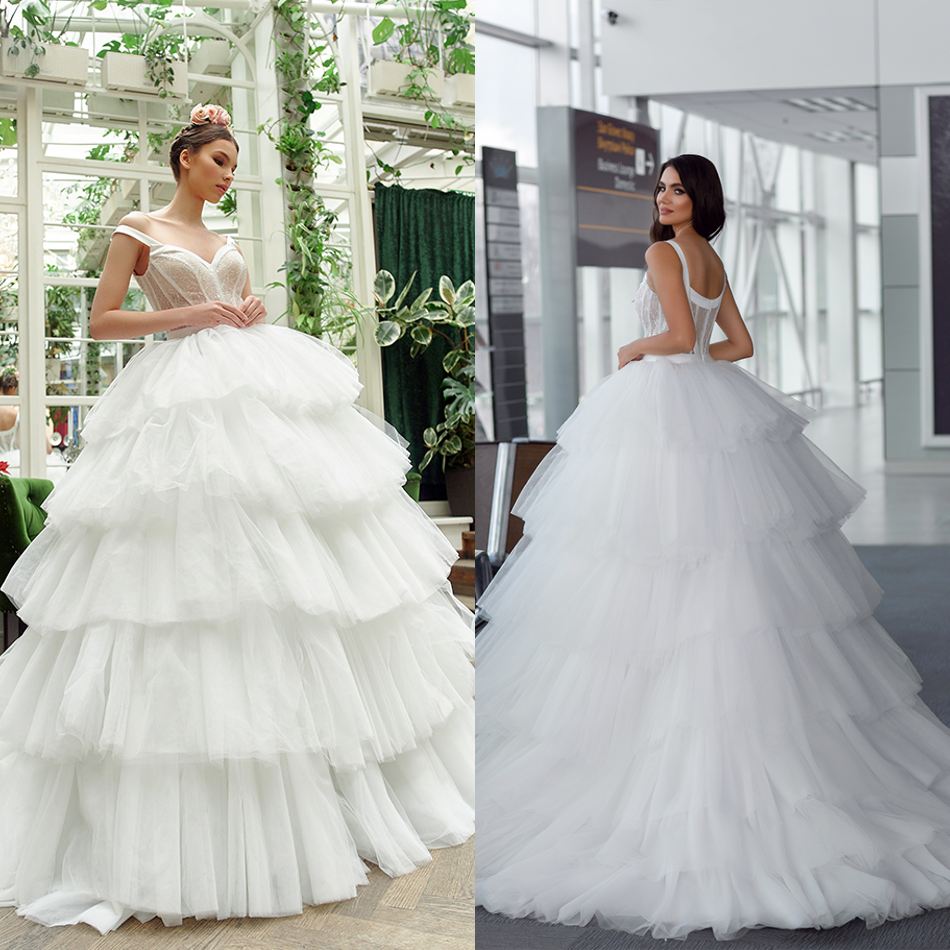Oksana Mukha Wedding Dresses Spaghetti Straps Backless Sweep Train Tiers Bridal Gowns Custom Made Lace Appliques A Line Wedding Dress, Champagne
Oksana Mukha Wedding Dresses Spaghetti Straps Backless Sweep Train Tiers Bridal Gowns Custom Made Lace Appliques A Line Wedding Dress, Champagne