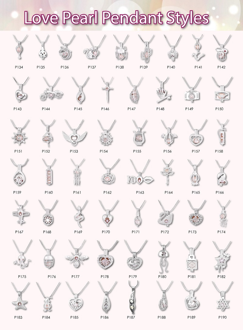 Free DHL Ship 355 styles In stock 18kgp love wish pearl/ gem beads locket cages Pendants, DIY Pearl Necklace charm pendants mountings