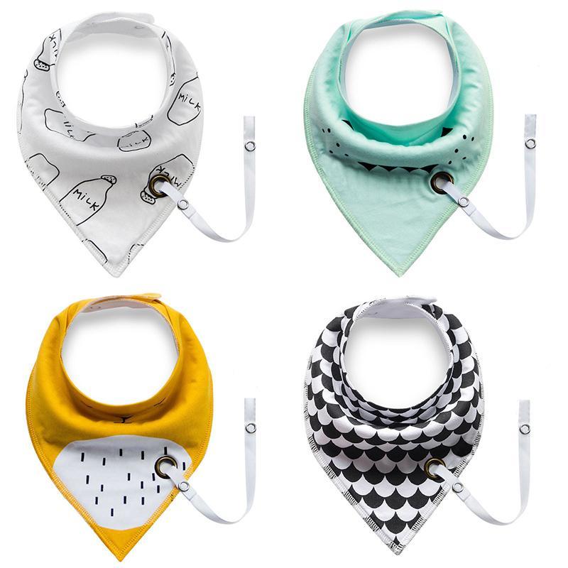 Infant Baby Saliva Towel Double Buttons Adjustable Kids Pinafore Dribble Triangle Bibs Bavoir Towel Baberos For Newborn
