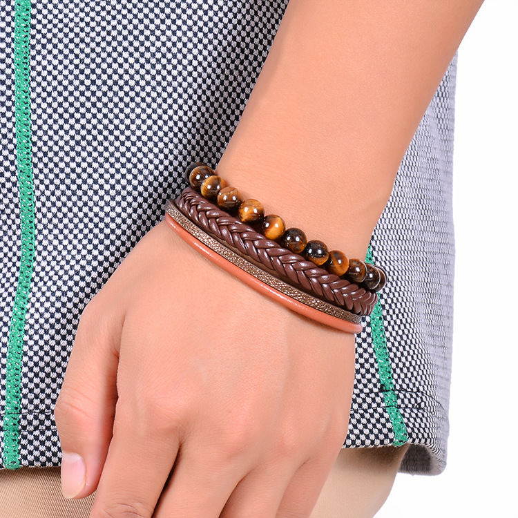 Black Leather Bracelet Men and Women Glamour Designer Mature Sexy Bracelet Birthday Gift