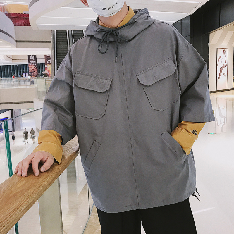2019 Spring Trend Korean Version Of The Campus Wind Hooded Solid Color Seven-point Sleeve Loose Casual Small Fresh Jacket Party, Black
2019 Spring Trend Korean Version Of The Campus Wind Hooded Solid Color Seven-point Sleeve Loose Casual Small Fresh Jacket Party, Black