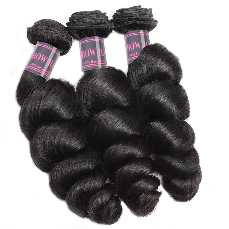 ISHOW 3 Bundles 8-38 inch Deep Loose Brazilian Human Hair Bundles Yaki Straight Deep Curly Body Water Straight Color Virgin Hair Extensions