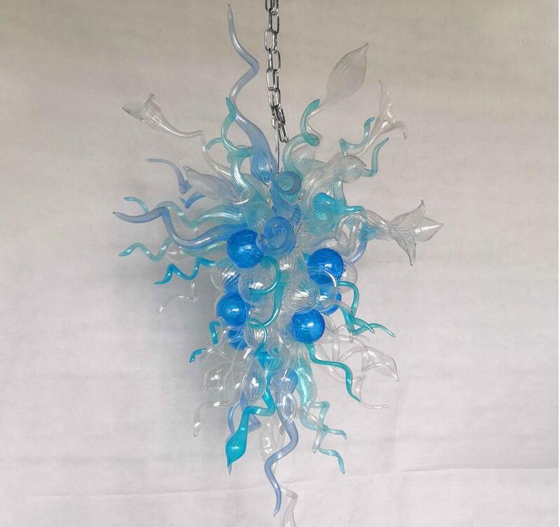 Clear and Blue Art Chandelier Lamps Artistic Style Energy Saving Murano Glass Lights Fixture for Hotel Kitchen Decorative
Clear and Blue Art Chandelier Lamps Artistic Style Energy Saving Murano Glass Lights Fixture for Hotel Kitchen Decorative