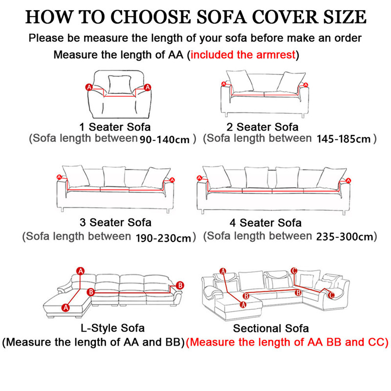Plush Thicken Elastic Sofa Universal Sectional Slipcover 1/2/3/4 Seater Stretch Couch Cover for Living Room Solid Color - 2024