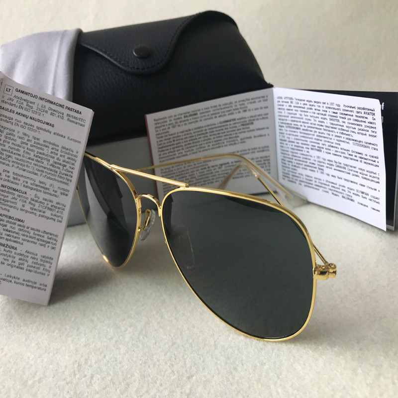 New Brand Designer Pilot Sunglasses For Men Women Outdoorsman Sun Glasses Eyewear Gold Brown 58mm 62mm Glass Lenses With Cases 18 colors
New Brand Designer Pilot Sunglasses For Men Women Outdoorsman Sun Glasses Eyewear Gold Brown 58mm 62mm Glass Lenses With Cases 18 colors