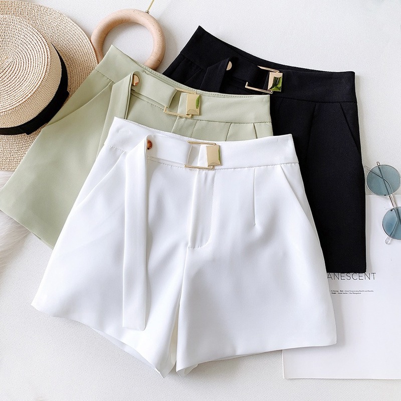 High Waist Wide Leg Cargo Women' Shorts Vintage Sashes Solid Women Office White Shorts 2020 Summer Fashion NEW Casual Clothes, Black
High Waist Wide Leg Cargo Women' Shorts Vintage Sashes Solid Women Office White Shorts 2020 Summer Fashion NEW Casual Clothes, Black