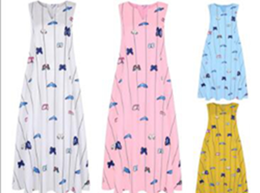 Wholesale fashion explosion models women retro butterfly print V-neck sleeveless trousers summer dress, White
Wholesale fashion explosion models women retro butterfly print V-neck sleeveless trousers summer dress, White