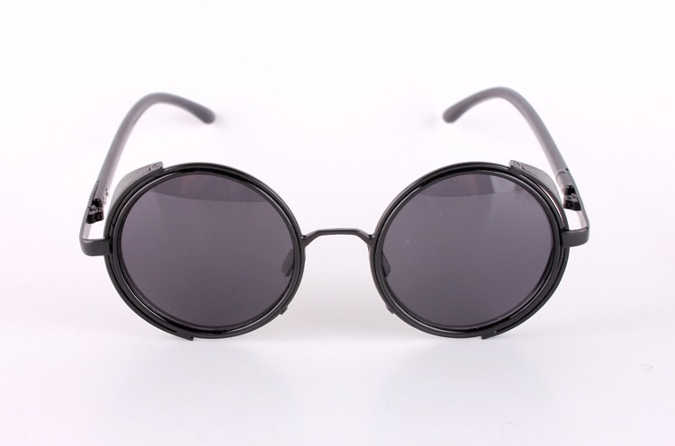 Gothic Steampunk Round Metal Sunglasses for Men Women Mirrored Circle Sun glasses Retro Vintage