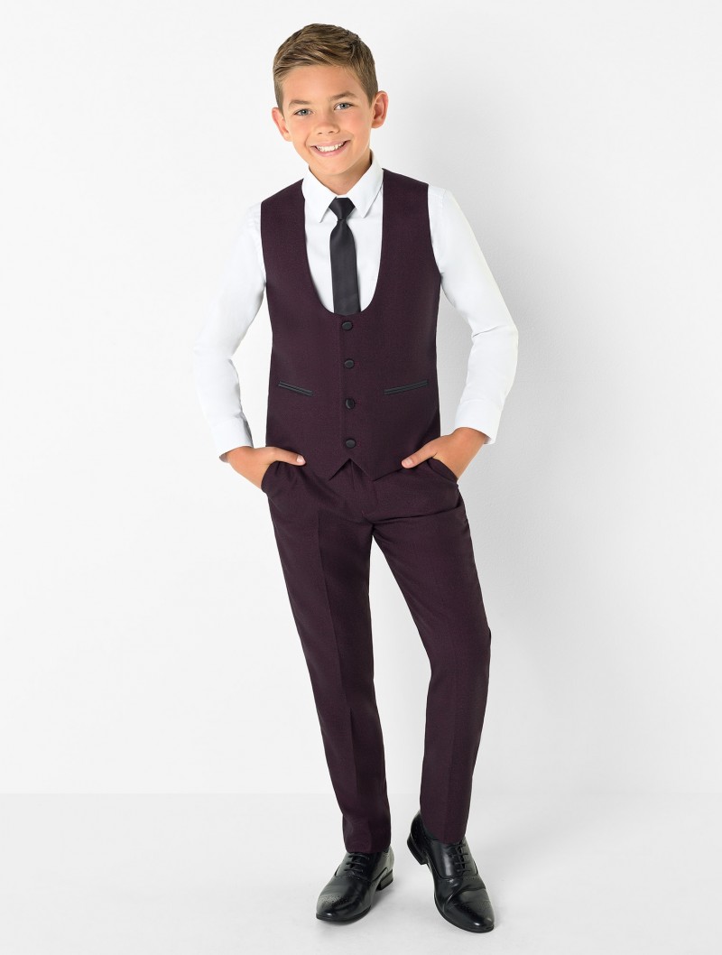 Little Boy Formal Suits Dinner Tuxedos for Wedding Party Little Boy Groomsmen Kids Children Prom Suit Formal Wear (Jacket+Pants+Vest)