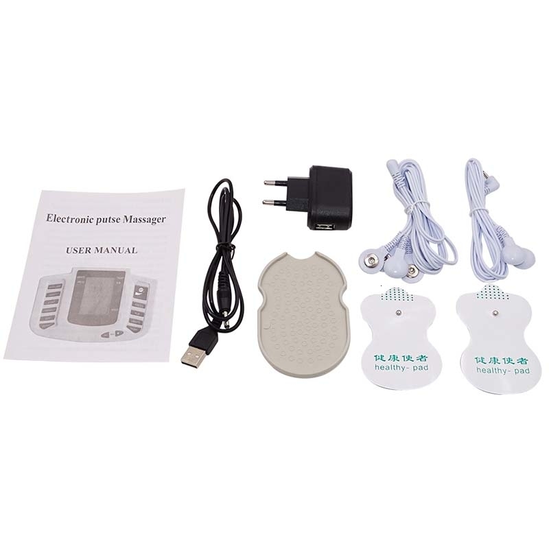 16PADS En RU ButtonElectric body massage Tens Acupuncture Machine Electrod Pads Muscle Stimulator Healthy care Y191203