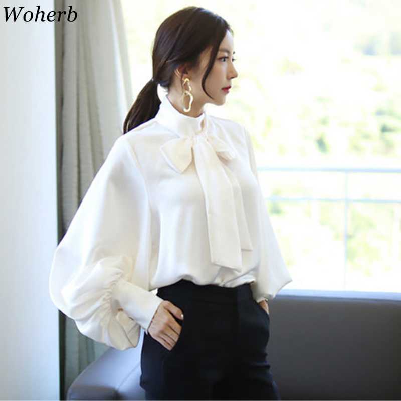 Woherb 2020 Korean Office Ladies Tops White Blouse Lantern Sleeve Womens Clothing Chiffon Shirts Elegant Chic Bow Blusas Mujer
Woherb 2020 Korean Office Ladies Tops White Blouse Lantern Sleeve Womens Clothing Chiffon Shirts Elegant Chic Bow Blusas Mujer