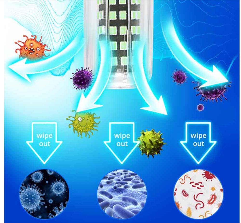 Pack of 2 UVC Sanitizer Lamp LED Disinfection Bulb, UV Germicidal Lamp, 220V/110V E27 GU10 E14 E12 B22 UV Light Bedroom Hospital Corn Shape
Pack of 2 UVC Sanitizer Lamp LED Disinfection Bulb, UV Germicidal Lamp, 220V/110V E27 GU10 E14 E12 B22 UV Light Bedroom Hospital Corn Shape