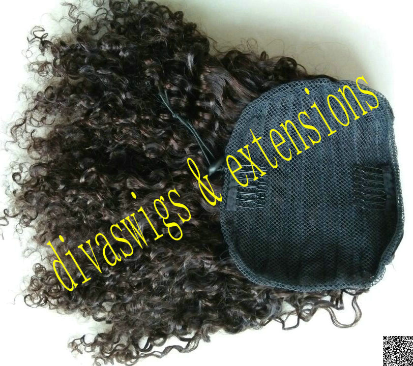 celebrity ciara hairstyle ponytails 14-18inch curly drawstring ponytail 160g clip in afro curly human hair ponytail hair extension