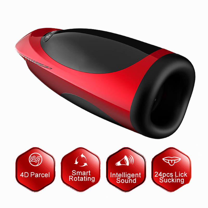 4d Rotation Male Masturbation Cup Intelligent Sensory Voice Interaction Sucking Masturbator Tongue Licking Sex Toys For Man C19012201