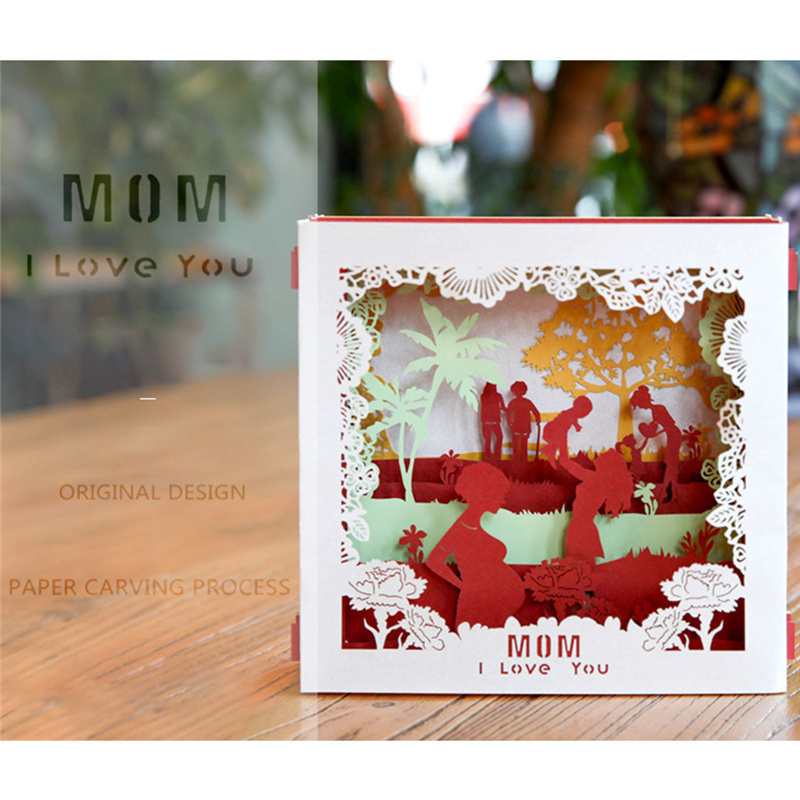 Romantic 3D Three-dimensional Paper Carving Handmade Mother's Day Gift Thank Mom 
Romantic 3D Three-dimensional Paper Carving Handmade Mother's Day Gift Thank Mom