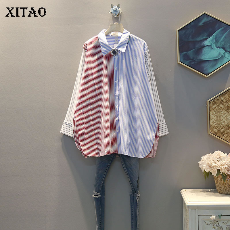 XITAO Spring 2020 New Patchwork Striped Shirt Fashion Loose Plus Size Womens Tops and Blouses Fashion Korean Style ZLL4992, See picture zll4992
XITAO Spring 2020 New Patchwork Striped Shirt Fashion Loose Plus Size Womens Tops and Blouses Fashion Korean Style ZLL4992, See picture zll4992