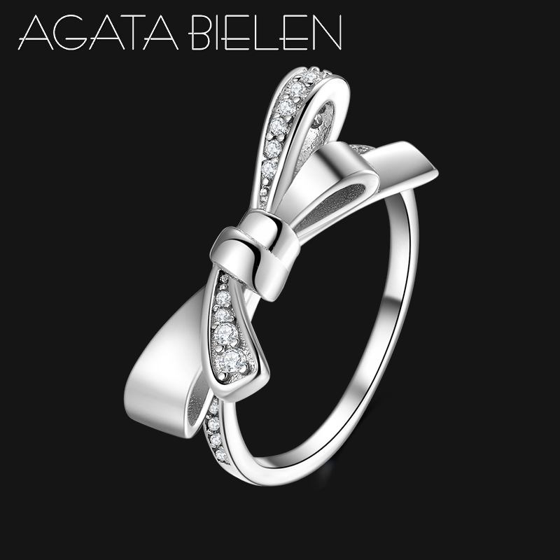 Wedding Rings Bow Knot Dazzling Crystal Ring 100% 925 Sterling Silver Zircon Fashion For Women Jewelry
Wedding Rings Bow Knot Dazzling Crystal Ring 100% 925 Sterling Silver Zircon Fashion For Women Jewelry