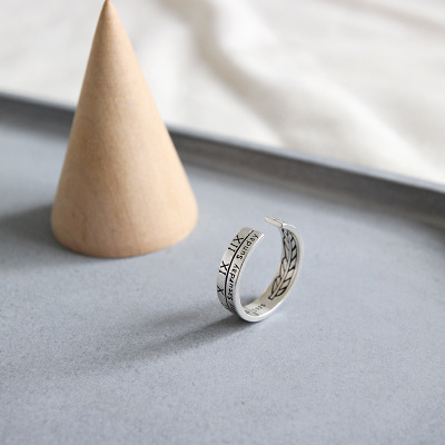 ON SALE High quality 925 sterling silver fashion jewelry vintage style designer Roman numeral open band ring free shipping free shipping