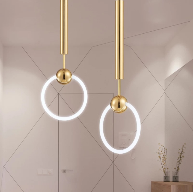 Modern LED Pendant Lamps Circle Ring Light for Living Room Suspension Home Lighting Fixture Decor Hanglamps