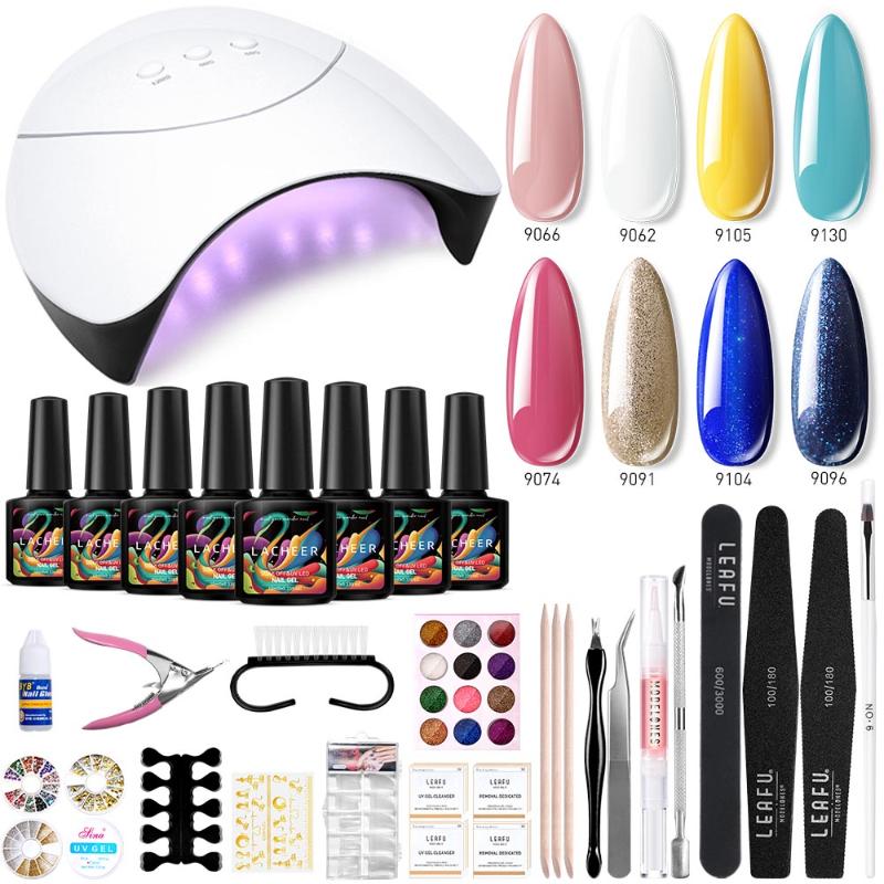 Lacheer 36W Led Lamp Nail Art Gel Polish Manicure Tools Set Soak Off Base Top Nail Coat Shiny Color Led Gel Lacquer Kits
Lacheer 36W Led Lamp Nail Art Gel Polish Manicure Tools Set Soak Off Base Top Nail Coat Shiny Color Led Gel Lacquer Kits