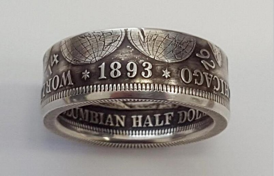 2024 New Vintage Coin Morgan Rings Titanium Steel Carving Party Engagement Band Jewelry Gift for Women dh912272421