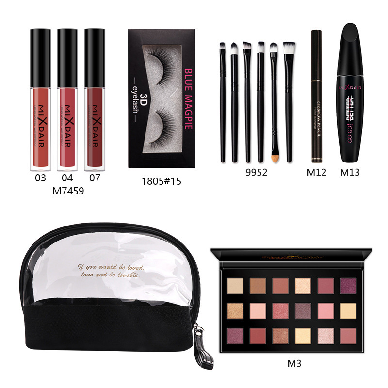 Cosmetic Bag Set Lipstick Eye Shadow Mascara Makeup Brush Set Beauty Full Cosmetics Gift Tool Kit Makeup Gift
Cosmetic Bag Set Lipstick Eye Shadow Mascara Makeup Brush Set Beauty Full Cosmetics Gift Tool Kit Makeup Gift
