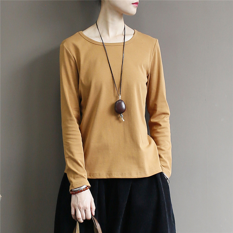 Johnature 2020 Autumn New Casual T-Shirts Women Cotton Soft Solid Color O-Neck Long Sleeve Women Original T-Shirts, Black
Johnature 2020 Autumn New Casual T-Shirts Women Cotton Soft Solid Color O-Neck Long Sleeve Women Original T-Shirts, Black