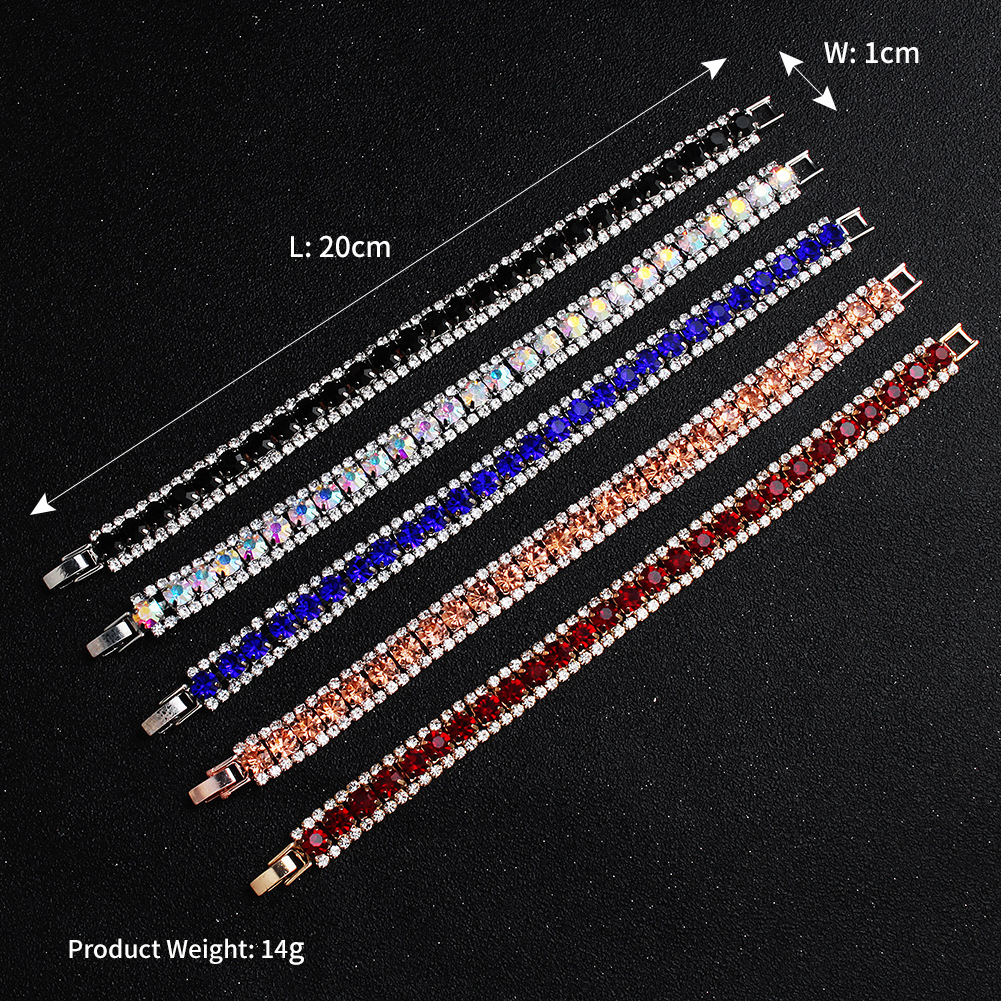 Bridal Bracelets Dazzling Blue Rhinestones Beaded Wedding for Bridal 5 Colors The Great Gatsby Bracelets Girls Party Accessories Cheap