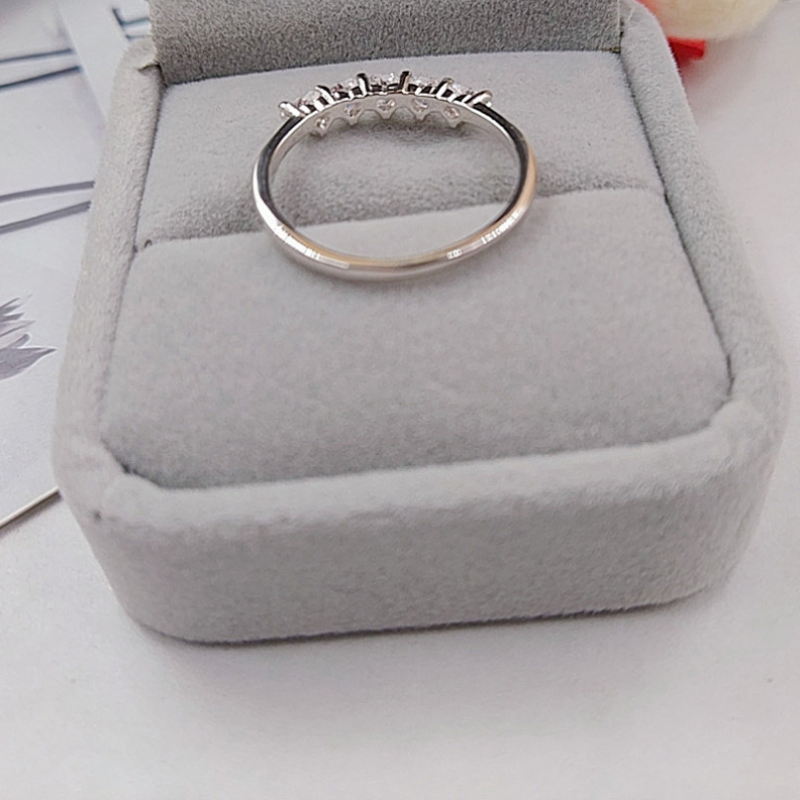 Sterg Heart with Pear Cut Topaz and Cubic Zirconia for Women Sier Engagement Ring - Mother's Day Gift e377