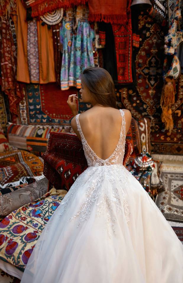 Sexy Summer Bohemian Lace Chiffon Wedding Dresses Plugning V Neck Backless Bridal Gown With Bead Tulle Beach Vetido De Novia