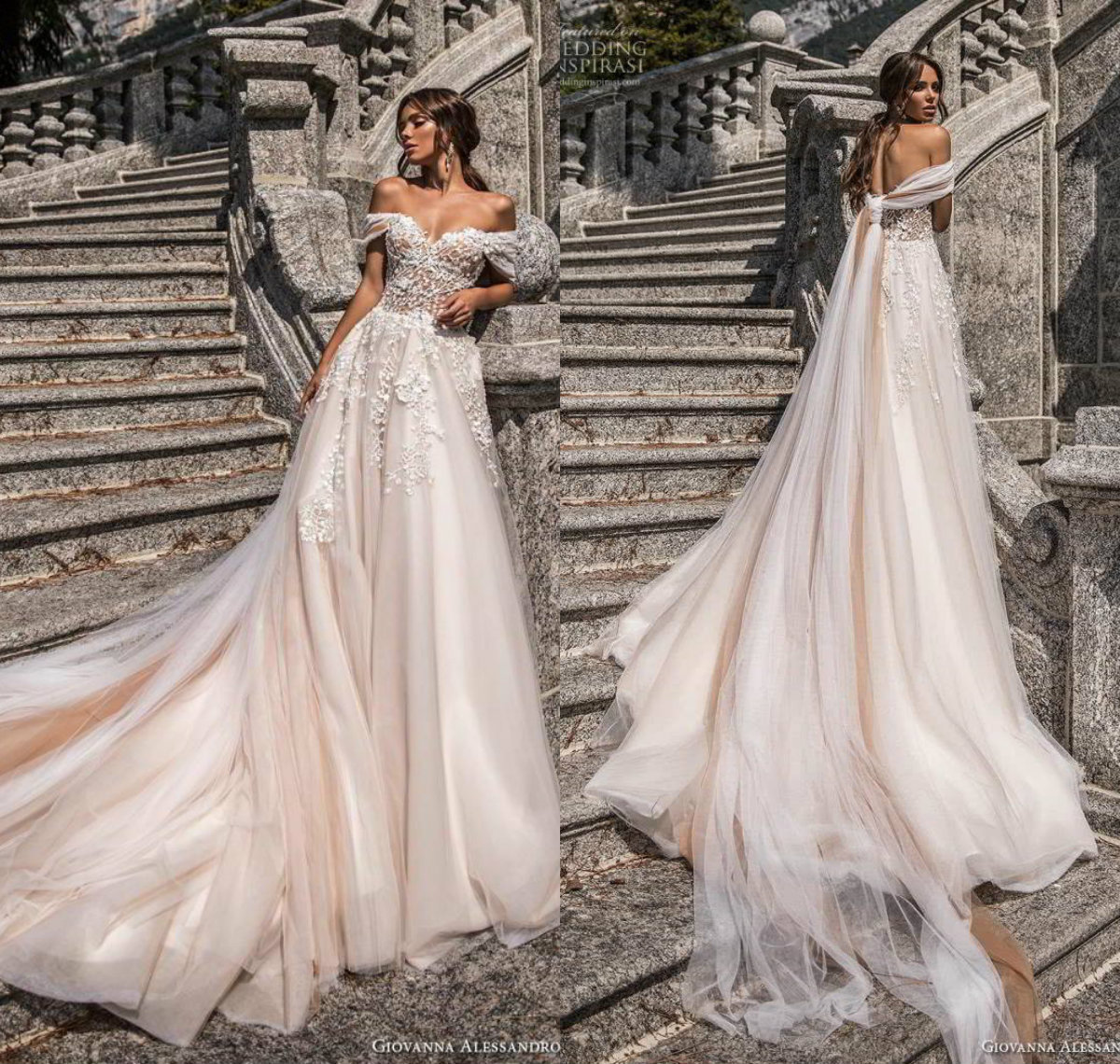 2019 Milla Nova Champagne Wedding Dresses Lace Appliques Off The Shoulder Garden Bridal Gowns A-Line Bohemian Wedding Dress Robe De Mariée, Pink
2019 Milla Nova Champagne Wedding Dresses Lace Appliques Off The Shoulder Garden Bridal Gowns A-Line Bohemian Wedding Dress Robe De Mariée, Pink