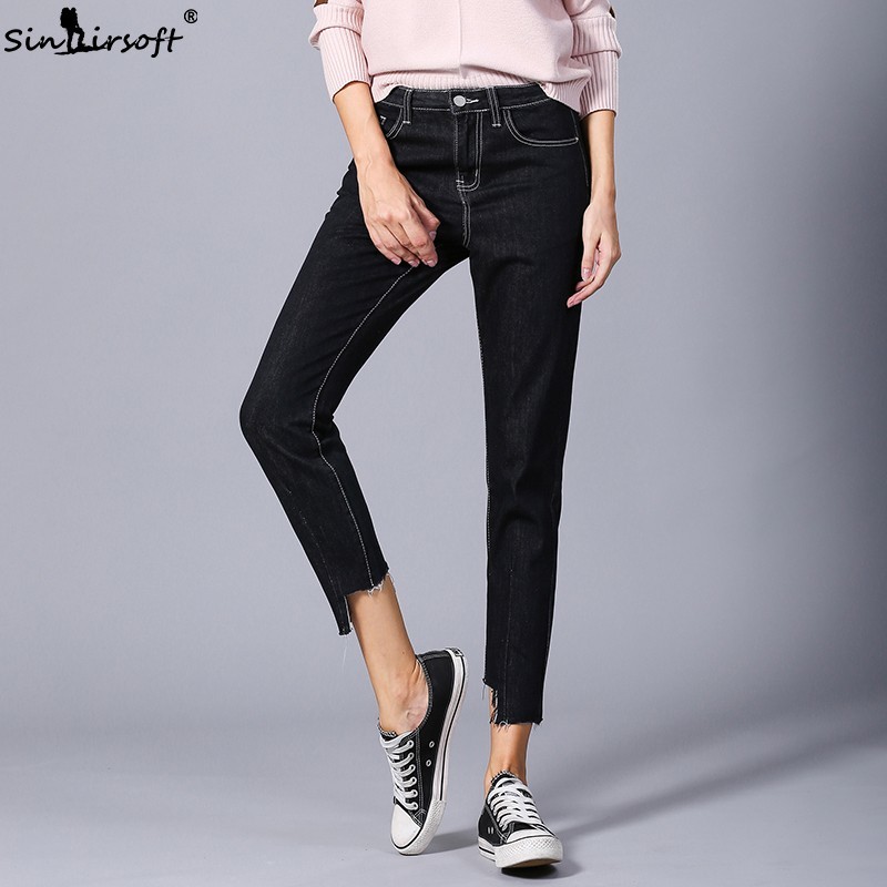 Spring Summer Irregular Stretch Denim Jeans Women Skinny Tassel High Waist Pants Black Jeans Female Ankle-Length Pencil Pants, As pic
Spring Summer Irregular Stretch Denim Jeans Women Skinny Tassel High Waist Pants Black Jeans Female Ankle-Length Pencil Pants, As pic