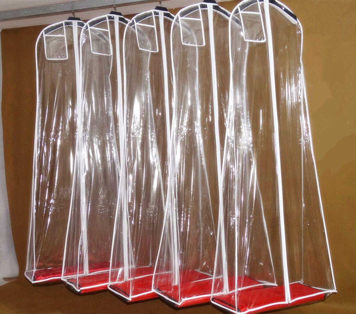 Transparent PVC Dust Bag For Dress Other Wedding Favors Prom Evening Party Gown Bags 160*58 CM Bridal Accessory Garment Cover Travel Storage Covers