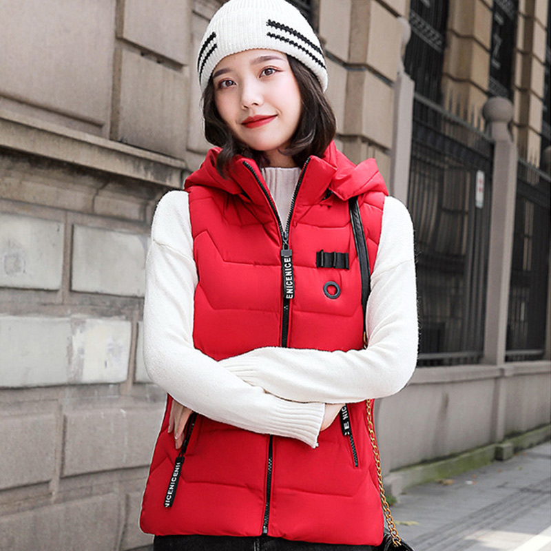 Women's Padded Vest Sleeveless Hoodie Solid Pockets Zipper Warm Female Vestes 2019 Winter Fashion Autumn Ladies Clothing Paddeds, Rust red
Women's Padded Vest Sleeveless Hoodie Solid Pockets Zipper Warm Female Vestes 2019 Winter Fashion Autumn Ladies Clothing Paddeds, Rust red