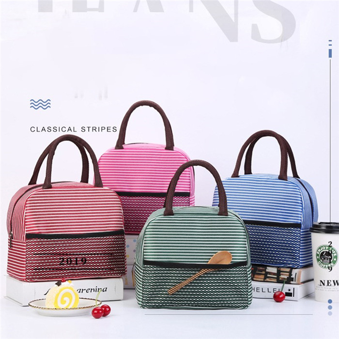 Large portable striped student with lunch box bag insulated lunch bag thick aluminum film lunch bag
Large portable striped student with lunch box bag insulated lunch bag thick aluminum film lunch bag