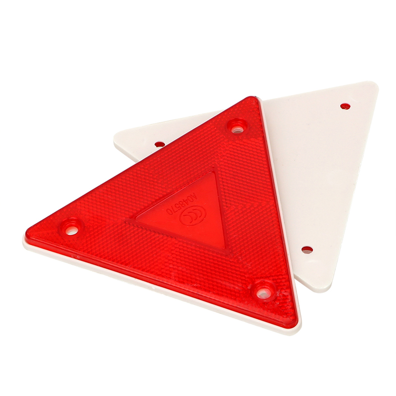 Car Triangle Reflector Stop Warning Reflective Safety Sign Board Truck Plate Red Rear Light