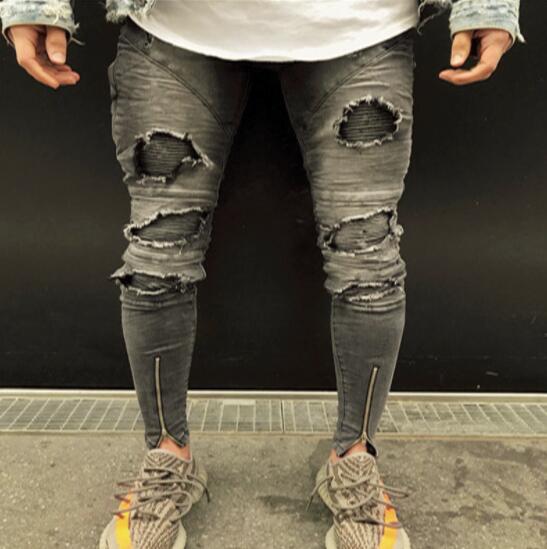 Dropshipping Knee Ripped Jeans Men Super Skinny Ankle zipper Men Jeans Elastic Pant Designer Brand Clothing Street, 13
Dropshipping Knee Ripped Jeans Men Super Skinny Ankle zipper Men Jeans Elastic Pant Designer Brand Clothing Street, 13