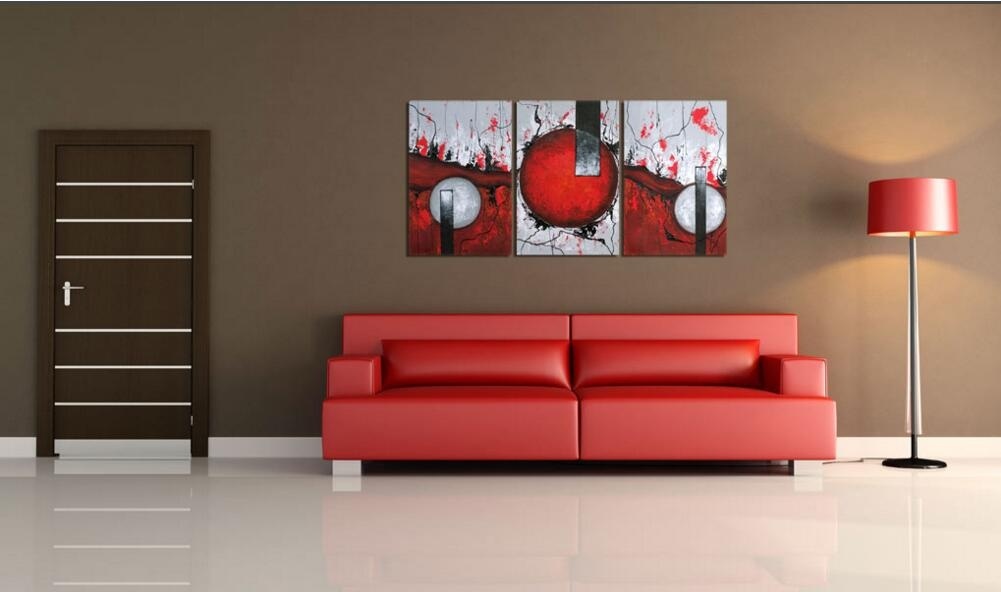 3Pcs ( No Frame ) Canvas Print Red Sparks Poster Modern Home Wall Decor Painting Canvas Printing Art HD Print Painting
