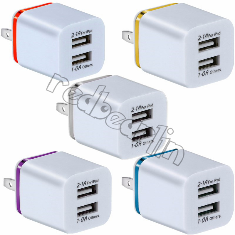 Dual usb Wall charger For Iphone 7 8 x Samsung S9 S10 S8 2 USB Wall Charger 5V 2.1A 1A Metal Travel Adapter US EU plug AC Power Adapter
Dual usb Wall charger For Iphone 7 8 x Samsung S9 S10 S8 2 USB Wall Charger 5V 2.1A 1A Metal Travel Adapter US EU plug AC Power Adapter