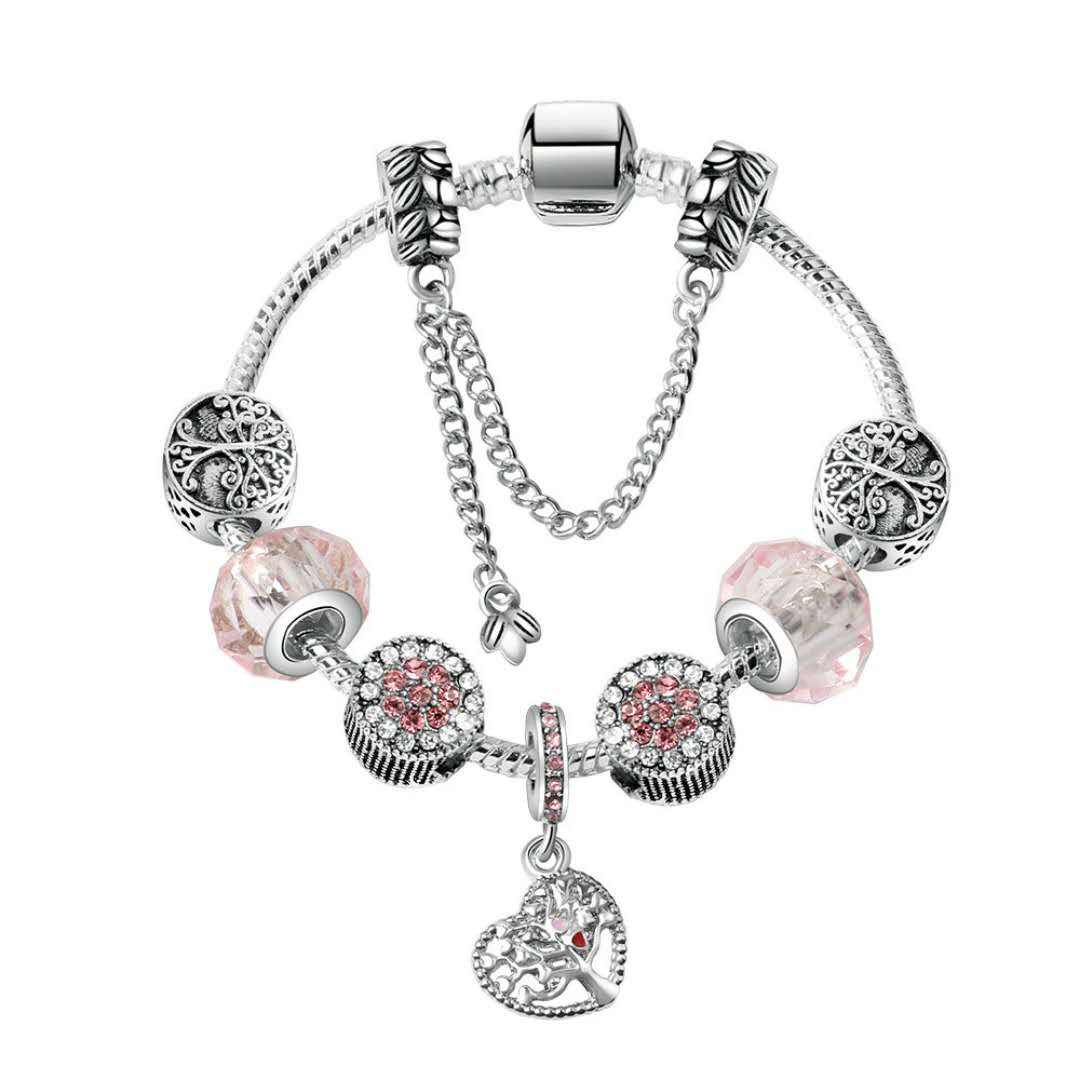 17-21CM Charm Bracelet 925 Silver Bracelets Life Tree Pendant Charms Bead Bangle snake chain as Christmas Gift Diy Jewelry Accessories
17-21CM Charm Bracelet 925 Silver Bracelets Life Tree Pendant Charms Bead Bangle snake chain as Christmas Gift Diy Jewelry Accessories