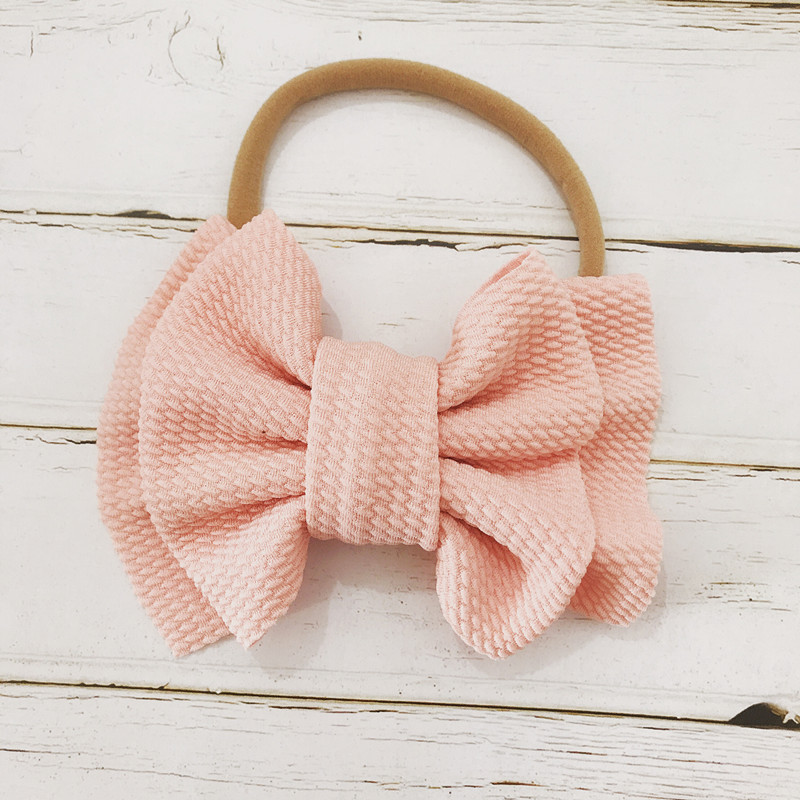 Cute Big Bow Hairband Baby Girls Toddler Kids Elastic Headband Knotted Nylon Turban Head Wraps Bow-knot Hair Accessories - view 9