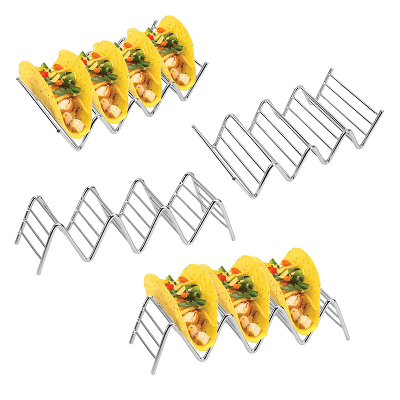 Stainless Steel Taco Holders Pizza Rack Mexican Food Hard Stand Holds Soft Shell Wave Shape Kitchen Tool Restaurant Food Display
Stainless Steel Taco Holders Pizza Rack Mexican Food Hard Stand Holds Soft Shell Wave Shape Kitchen Tool Restaurant Food Display