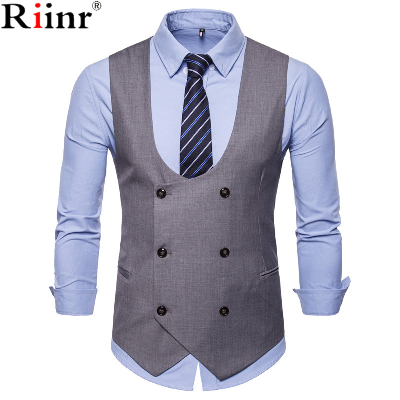 Riinr 2018 New Brand Men's Business Casual Vest High Quality Men's Clothing Casual U-Neck Solid Color Vest, Black
Riinr 2018 New Brand Men's Business Casual Vest High Quality Men's Clothing Casual U-Neck Solid Color Vest, Black