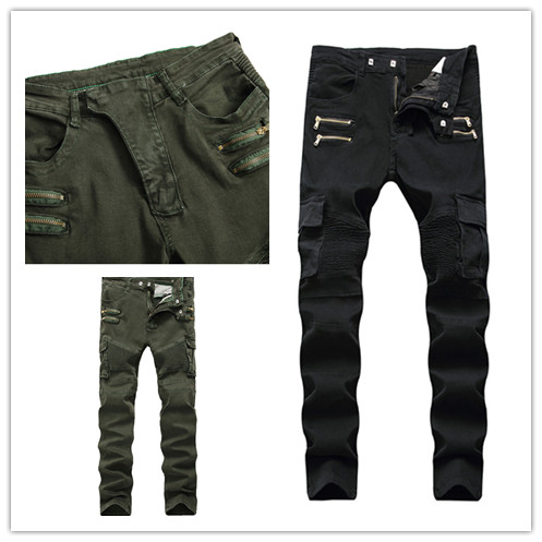 new arrivals mens designer biker hot rip zipper cargo pants jeans crinkle damage jeans with broken holes slim legs pants us uk size 2842, Black
new arrivals mens designer biker hot rip zipper cargo pants jeans crinkle damage jeans with broken holes slim legs pants us uk size 2842, Black