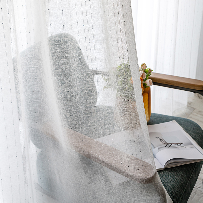 White Sequins Tulle Curtains Window for Living Room Bedroom Curtains for Kitchen Window Screening Voile Drapes S409&40