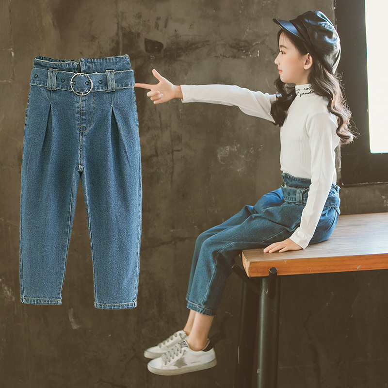2019 Jeans High Waist Spring Kids Clothes Elastic Waist Denim Pant School Uniform Teenge Jeans Children's Trouser Belts, Blue
2019 Jeans High Waist Spring Kids Clothes Elastic Waist Denim Pant School Uniform Teenge Jeans Children's Trouser Belts, Blue