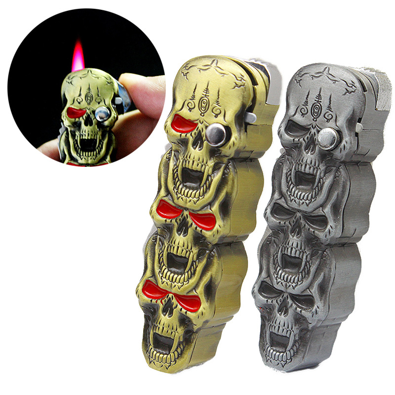 Creative Gas Lighters Skull Shape Lighter With Knife Multifunctional Windproof Jet Butane Cigarette Lighter
Creative Gas Lighters Skull Shape Lighter With Knife Multifunctional Windproof Jet Butane Cigarette Lighter