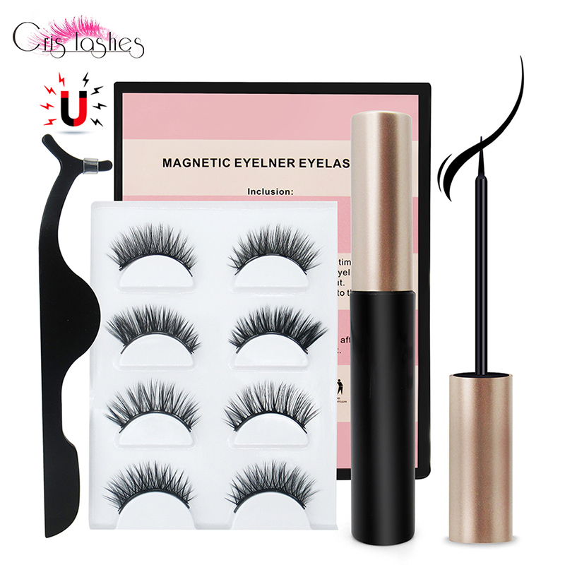 Cris Magnetic Eyelash Set With 4 Magnetics Eyelashes 4 Pairs/Box Magnet Liquid Eyeliner & Tweezers Natural Waterproof Makeup Kit
Cris Magnetic Eyelash Set With 4 Magnetics Eyelashes 4 Pairs/Box Magnet Liquid Eyeliner & Tweezers Natural Waterproof Makeup Kit
